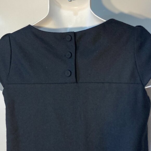 Gap SZ XS Black Wool Shift Dress Quiet Luxury Old Money Timeless Minimalist - Picture 7 of 10